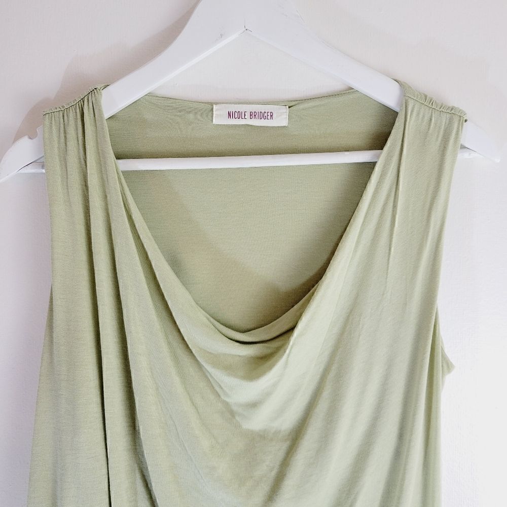 Quality Local Slow Fashion Designer Nicole Bridger Light Sage Green Top
